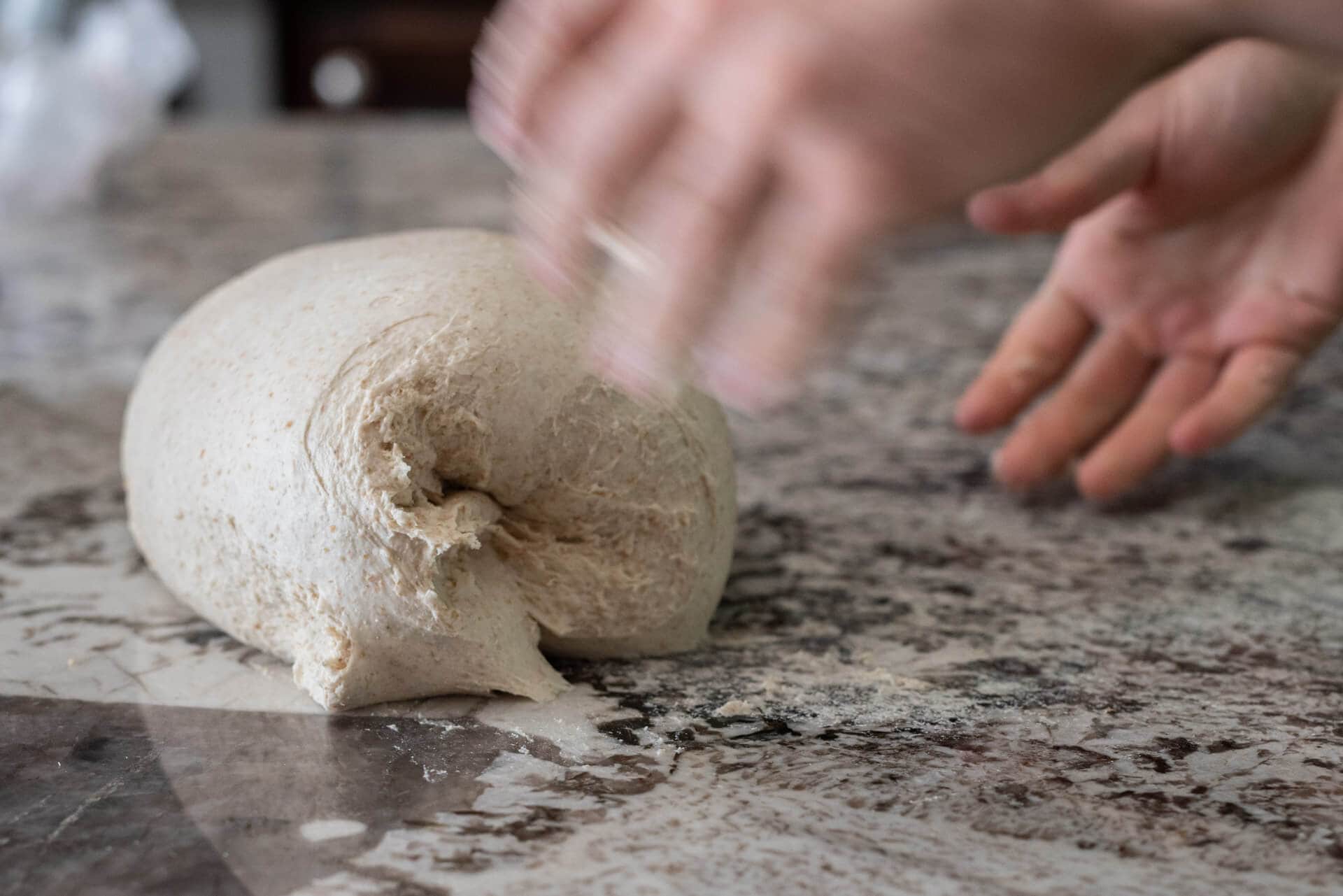 Slap and fold kneading technique