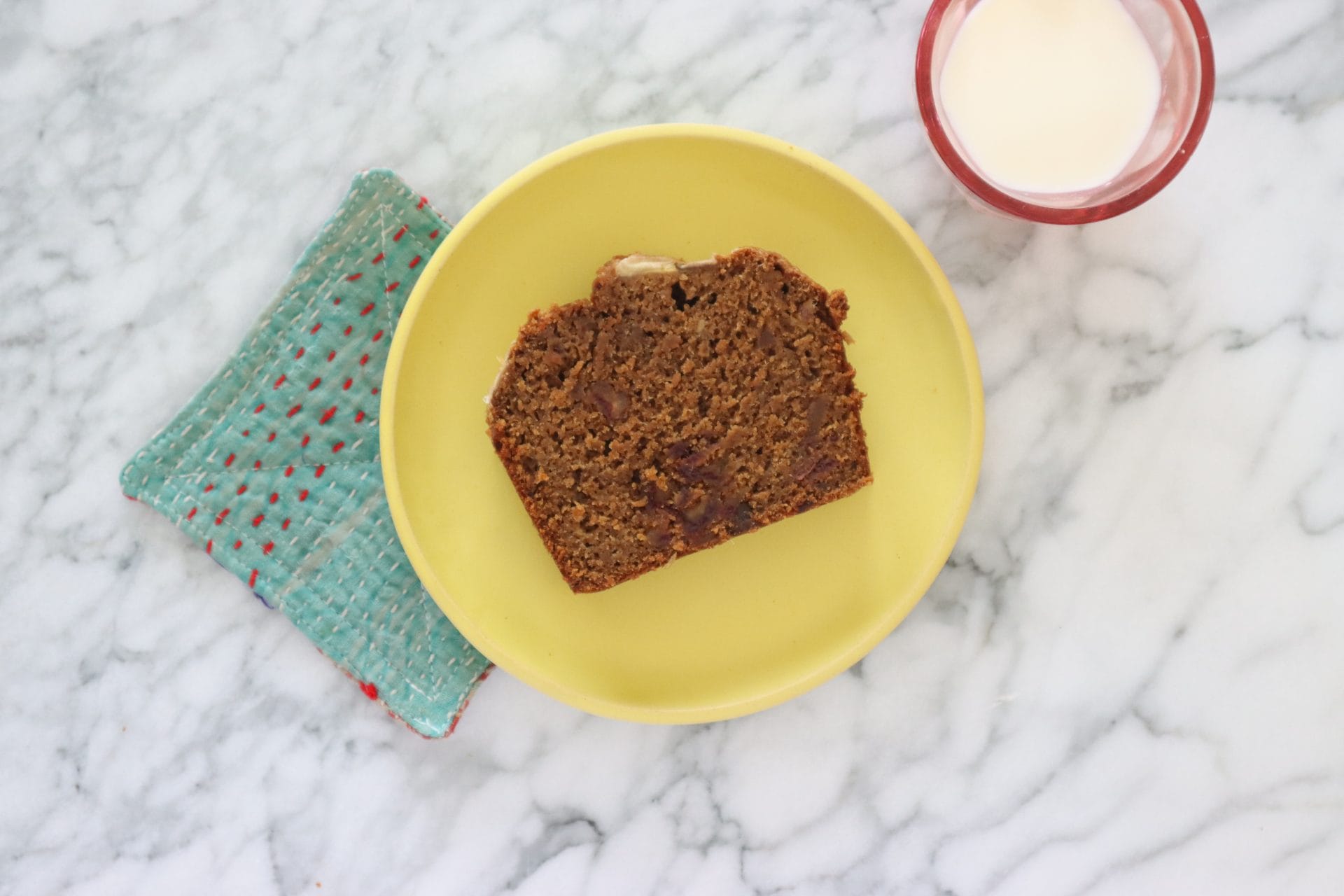 Sourdough starter discard cake with dates and whole grain spelt flour