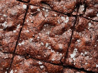 Sourdough starter discard brownies sliced