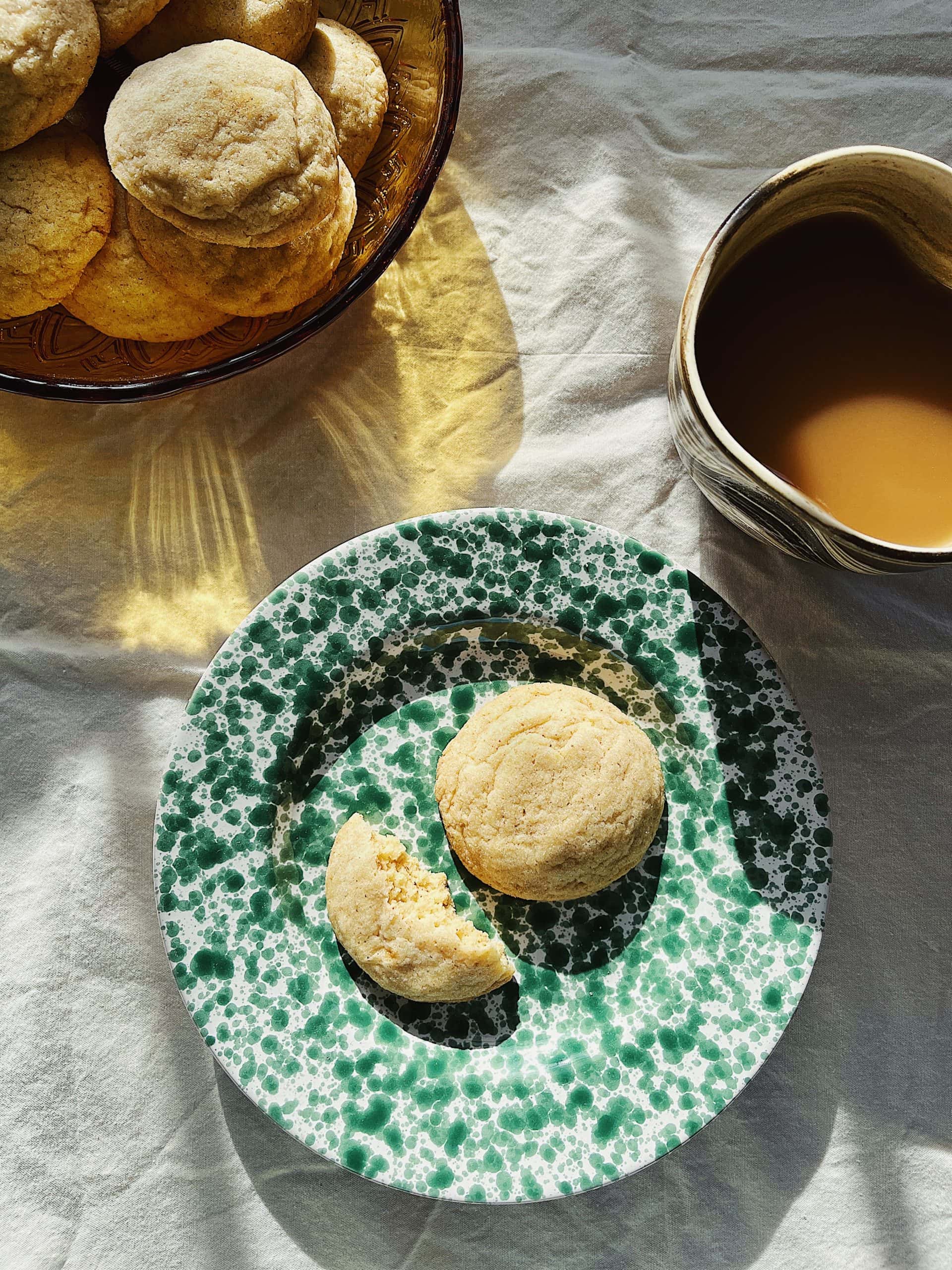 Half eaten sourdough starter discard sugar cookie.