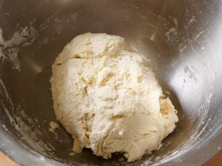 Kneaded sourdough biscuit dough.